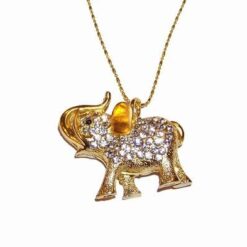 Talisman placat cu elefantul protectiei cu 6 colti pe lant