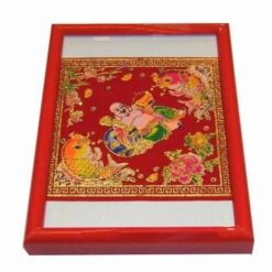 Tablou Feng Shui cu Buddha care tine in mana o pepita