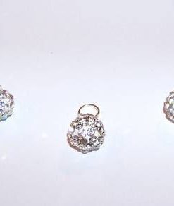 Set Shambala cu sfere argintii - pandantiv si cercei
