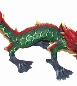 Dragon din rasina, pictat manual
