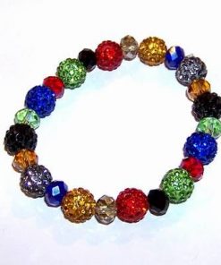 Bratara Shamballa cu 7 chakre, pe elastic