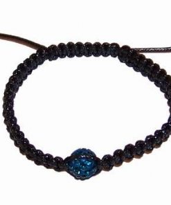 Bratara Shamballa pe siret negru impletit - Sanatate