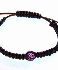 Bratara Shamballa pe siret negru impletit - Noroc