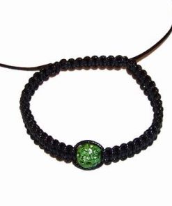 Bratara Shamballa pe siret negru impletit - Bani