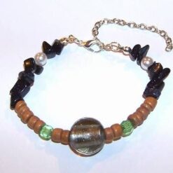 Bratara Feng Shui cu Murano si cristale de onix
