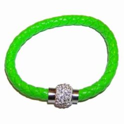 Bratara din piele verde cu sfera Shambala