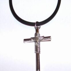Talisman din metal nobil - Cruciulita - pe siret nergu