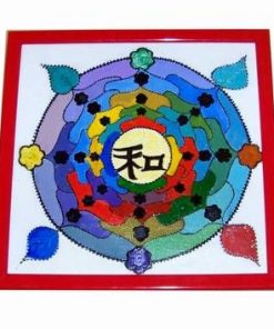 Tablou Feng Shui cu mandala in cele 7 chakre - pictat manual