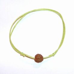 Bratara Rudraksha pe siret verde - reglabila