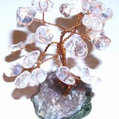 Copacel Feng Shui din cristal de stanca pe suport ametist