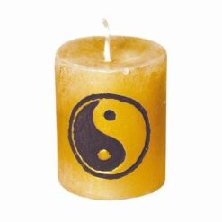 Lumanare aurie cu simbolul Yin-Yang