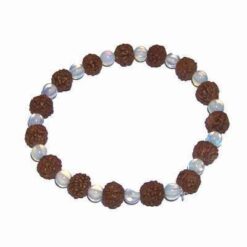 Bratara cu Rudraksha si cristale naturale de opal - Sobolan