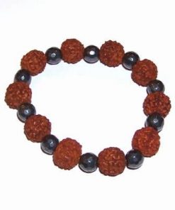 Bratara cu Rudraksha si cristale naturale de hematit- Dragon