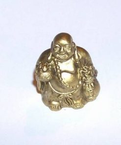 Buddha auriu cu vasul abundentei si sacul bogatiei