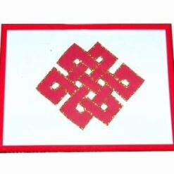 Tablou Feng Shui cu Nodul Mistic rosu si auriu