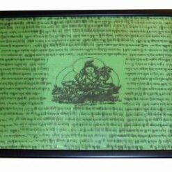Tablou Feng Shui cu Tara si mantre de protectie - verde