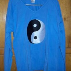 Tricou Yin-Yang albastru - L - XL