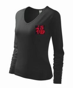 Tricou Feng Shui de dama cu Ideograma norocului - L
