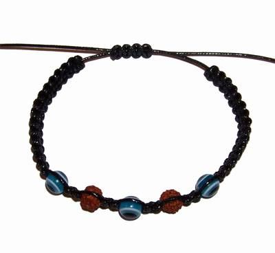 Bratara unisex cu Rudraksha si Ochiul lui Horus