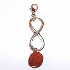 Canaf cu Rudraksha si cifra 8 din metal nobil