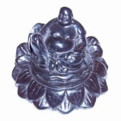 Buddha cu sacul abundentei pe floare de Lotus