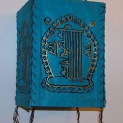 Lampadar Feng Shui de culoare albastra cu Kalachakra