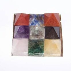 Set de 9 piramide din cristale pe oglinda