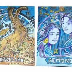 Set de 12 zodii europene lucrate manual