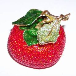 Mar Feng Shui rosu, din metal, cu cristale Swarovski