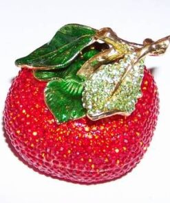 Mar Feng Shui rosu, din metal, cu cristale Swarovski