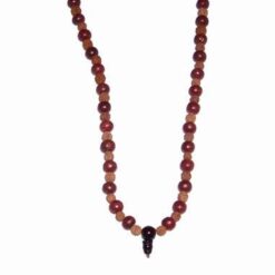 Colier Mala cu sfere din lemn si Rudraksha