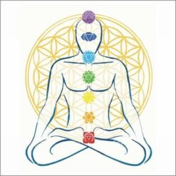 Magnet Feng Shui cu Floarea Vietii si 7 chakre