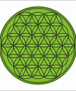 Magnet Feng Shui cu Floarea Vietii - verde