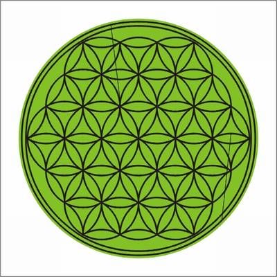Magnet Feng Shui cu Floarea Vietii - verde Magnet Feng Shui cu Floarea Vietii - verde