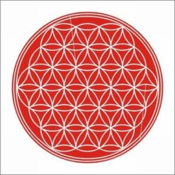 Magnet Feng Shui cu Floarea Vietii - rosu