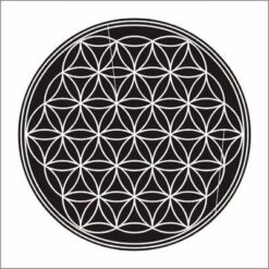 Magnet Feng Shui cu Floarea Vietii - negru