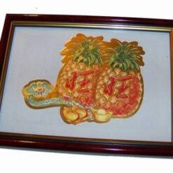Tablou Feng Shui cu Ru Yi, pepite si ananas