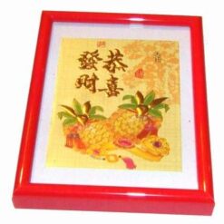 Tablou Feng Shui cu Ru Y, ananas si ideograme