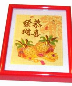 Tablou Feng Shui cu Ru Y, ananas si ideograme