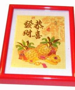 Tablou Feng Shui cu Ru Y, ananas si ideograme