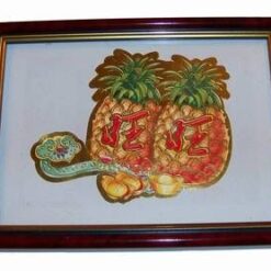Tablou Feng Shui cu ananas, Ru Yi si pepite