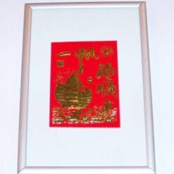 Tablou Feng Shui cu corabia abundentei si ideogrme