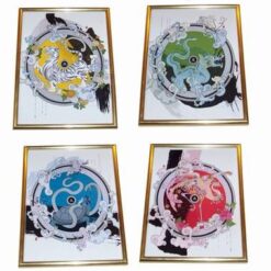 Set de 4 tablouri cu cele patru spirite protectoare