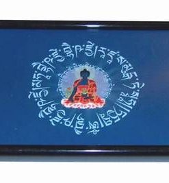 Tablou cu Buddha al Medicinei Thangka si mantre de protectie