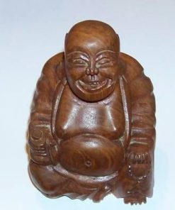 Buddha al sanatatii cu Wu Lou, din lemn