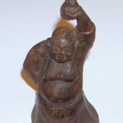 Buddha al sanatatii cu Wu Lou, din lemn