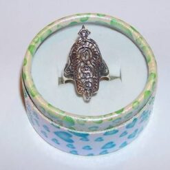 Inel din argint cu Palma lui Fatima HAMSA