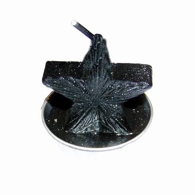 Lumanare neagra tip pastila in forma de pentagrama