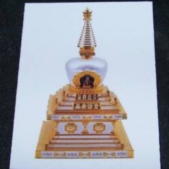 Card Feng Shui cu Stupa cu cele 8 usi ale abundentei