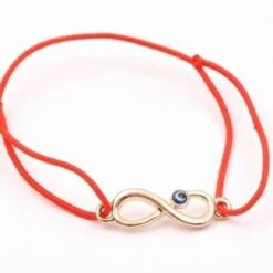 Bratara Feng Shui cu cifra 8 aurie si Ochiul lui Horus